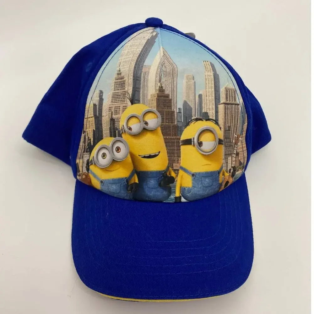 Minions Kids Baseball Hat Snapback Cap Kevin Stuart Bob Adjustable Size Blue NEW